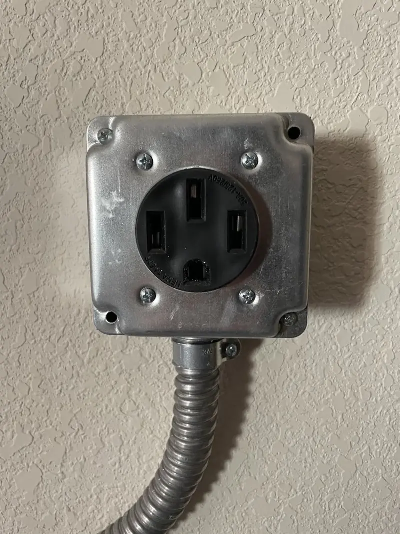 NEMA 14-50 outlet installed for Smart Home Electrical in Chesapeake